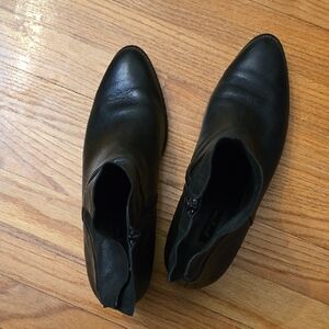 Paul Green Black Leather Ankle Boots